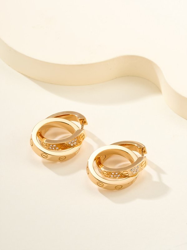 까르띠에 LOVE 이어링 세미 파베 2color