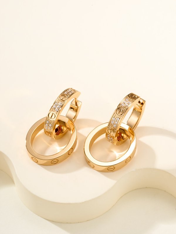 까르띠에 LOVE 이어링 세미 파베 2color