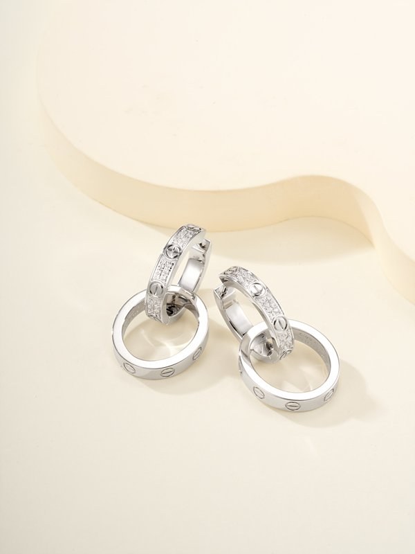 까르띠에 LOVE 이어링 세미 파베 2color