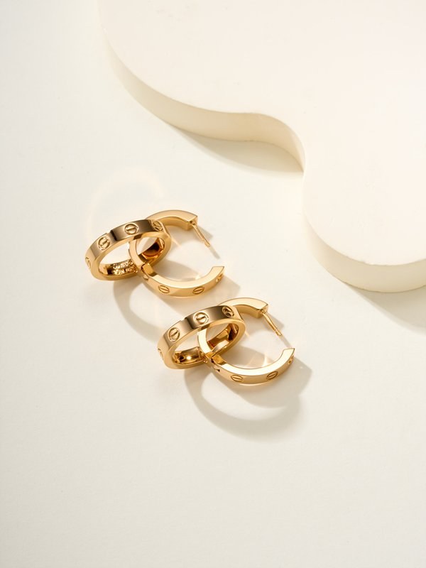 까르띠에 LOVE 이어링 세미 파베 2color