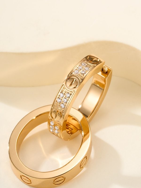 까르띠에 LOVE 이어링 세미 파베 2color