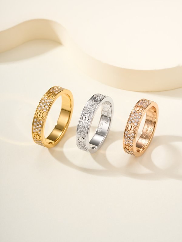 까르띠에 LOVE 링 스몰 파베 3color