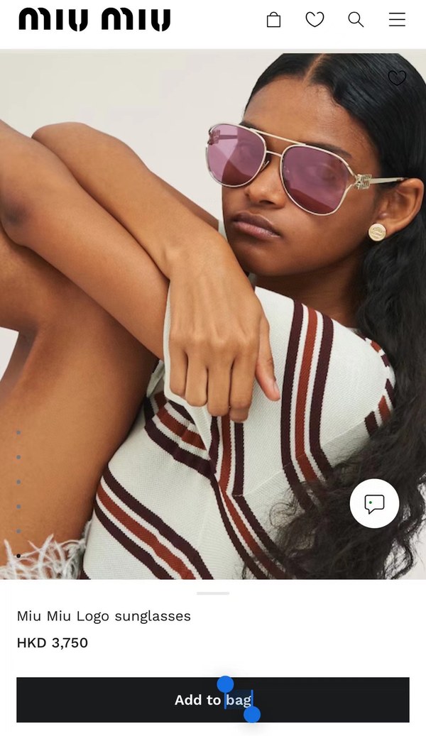 미우미우 로고 선글라스 6컬러