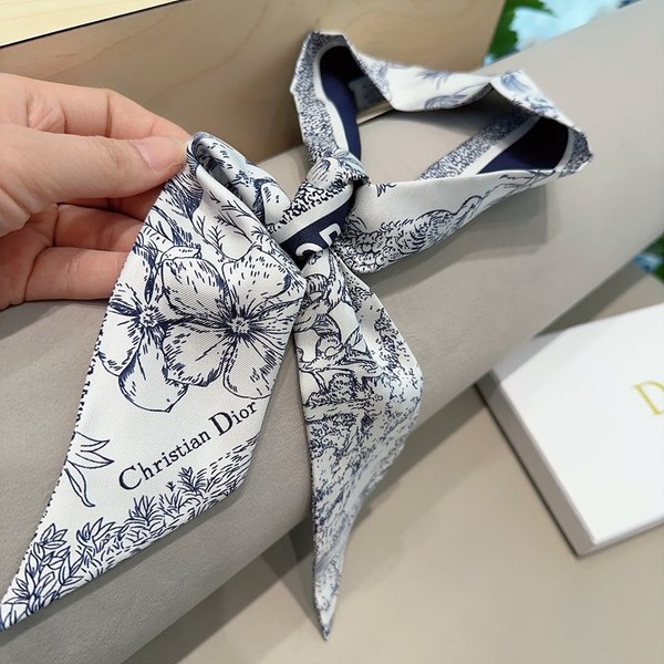 디올 Dior 미차 스카프 / flower / 블루