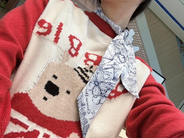 디올 Dior 미차 스카프 / flower / 블루