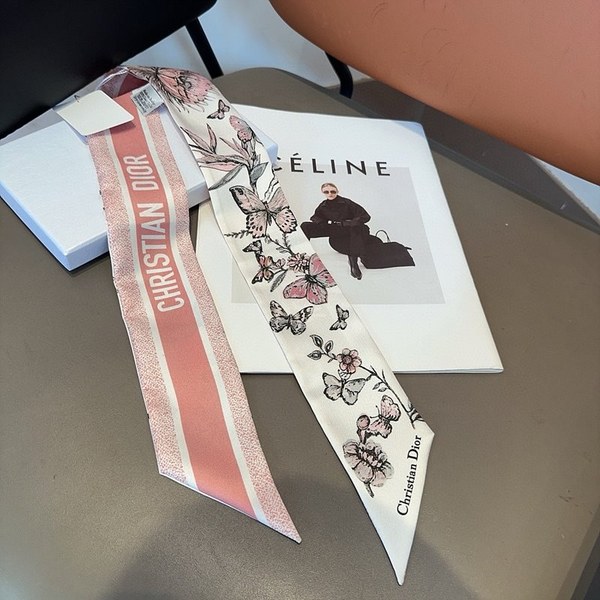 디올 Dior 미차 스카프 / 멕시칸버터플라이 / 핑크