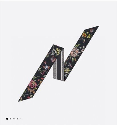 디올 Dior 미차 스카프 / JARDIN BOTANIQUE / 블랙