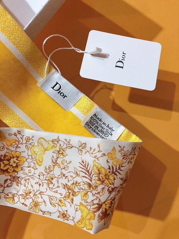 디올 Dior 미차 스카프 / Butterfly Around the World / 옐로우