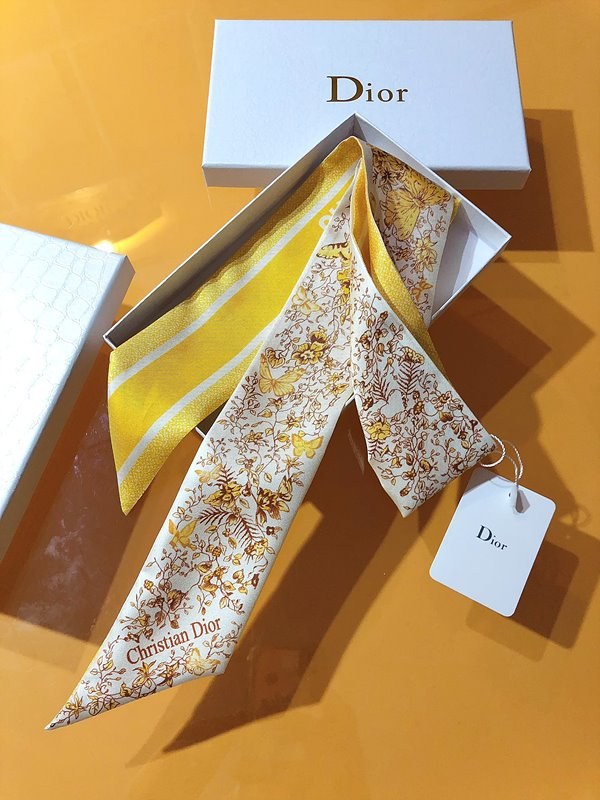디올 Dior 미차 스카프 / Butterfly Around the World / 옐로우