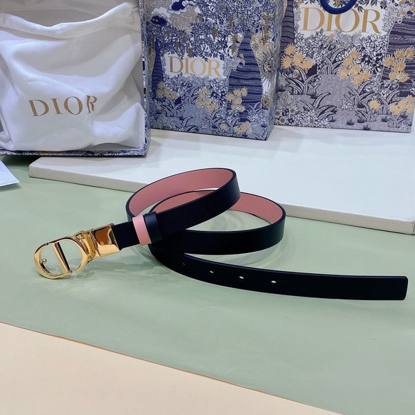 디올 Dior 30 Montaigne 리버시블 벨트 / 핑크블랙 20mm [매장가123만원대]