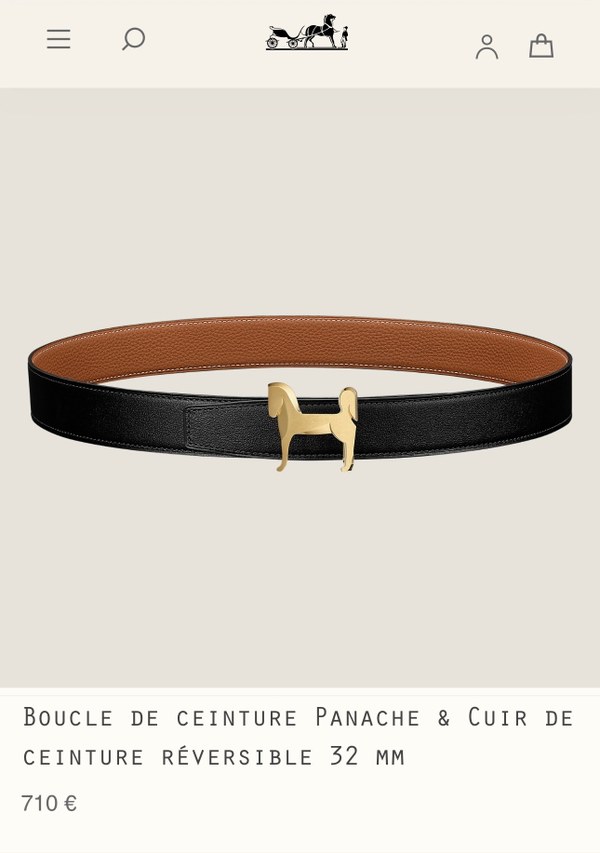 에르메스 PANACHE 리버시블 토고 벨트 32mm 양면 가죽 벨트 / 4컬러 [매장가 173만원대]