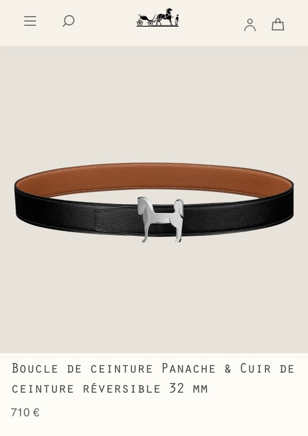 에르메스 PANACHE 리버시블 토고 벨트 32mm 양면 가죽 벨트 / 4컬러 [매장가 173만원대]