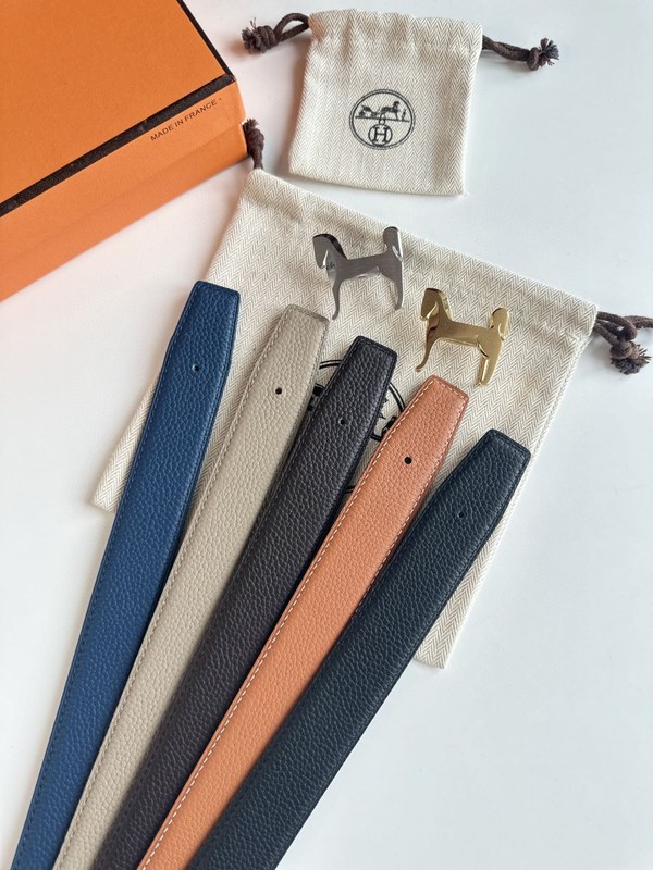 에르메스 PANACHE 리버시블 토고 벨트 32mm 양면 가죽 벨트 / 4컬러 [매장가 173만원대]