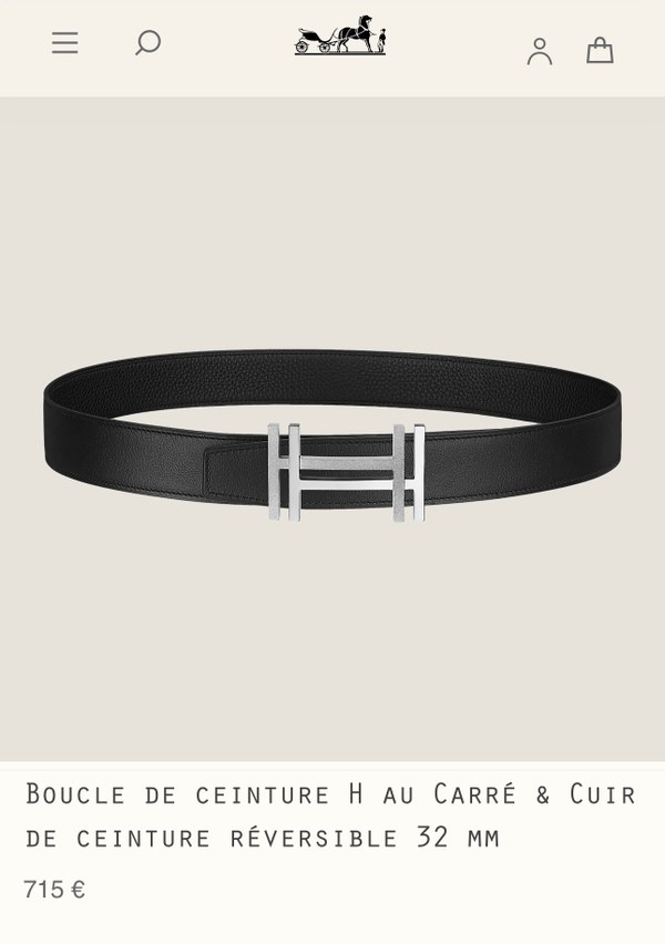 에르메스 Hermes H AU CARRE 양면 토고 벨트 32mm 리버시블 벨트 / 2컬러 [매장가 173만원대]