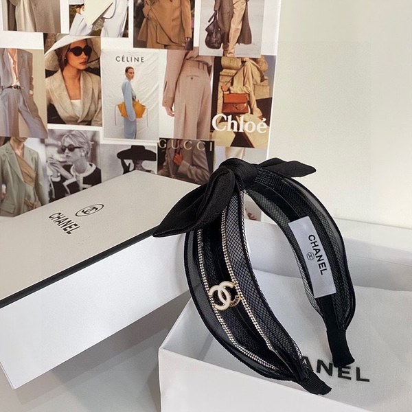 샤넬 리본 헤어밴드 / 2컬러