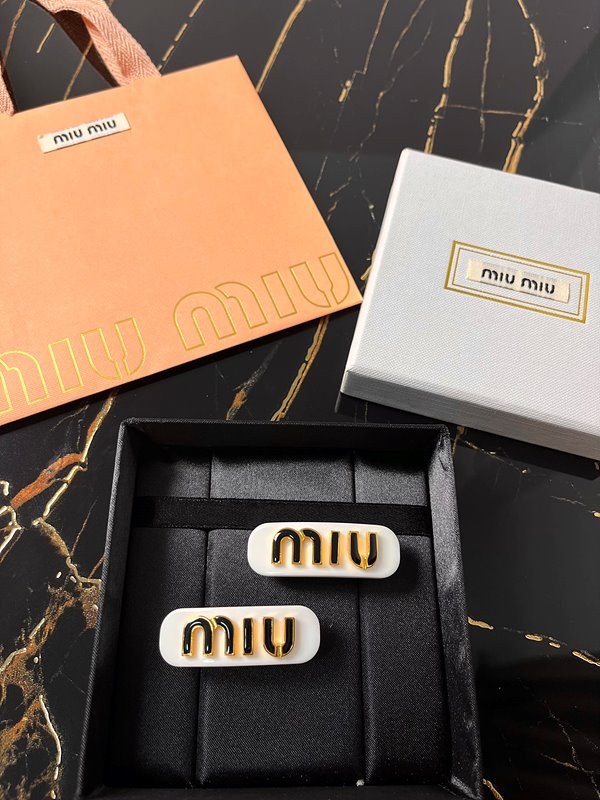미우미우 플렉시글라스와 메탈 헤어 클립 [매장가 90만원대]