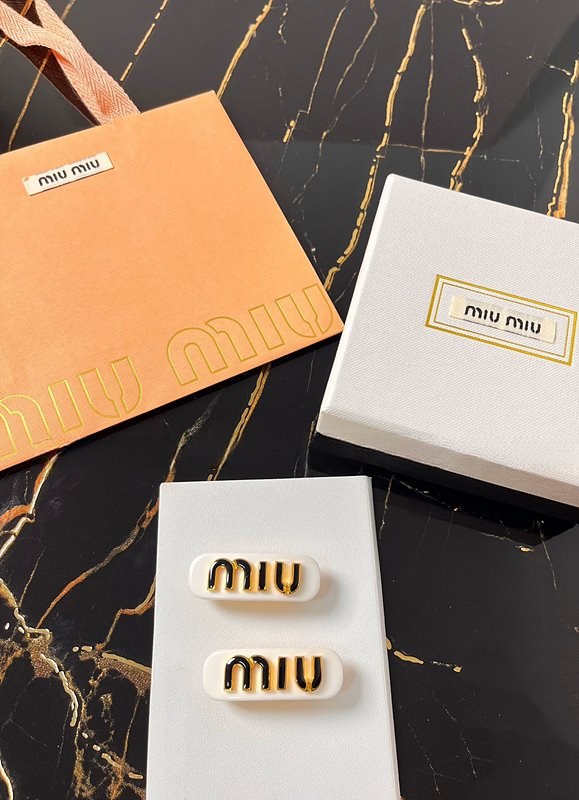 미우미우 플렉시글라스와 메탈 헤어 클립 [매장가 90만원대]