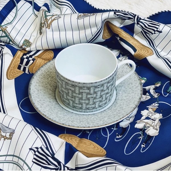 에르메스 플래티넘 모자이크 스몰 키트 커피 컵 세트 [매장가 400만원대]