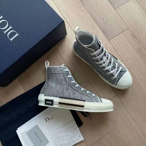 디올 2025 B23 그레이 오블리크 하이탑 슈즈 신발 스니커즈 운동화