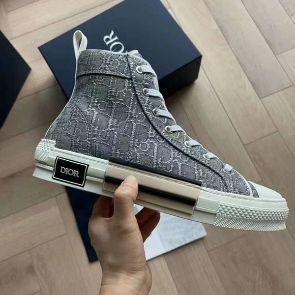 디올 2025 B23 그레이 오블리크 하이탑 슈즈 신발 스니커즈 운동화