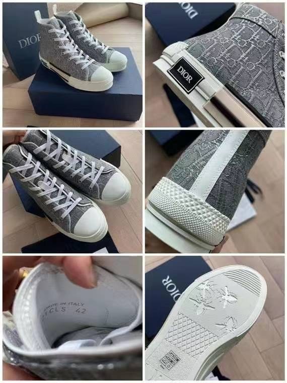 디올 2025 B23 그레이 오블리크 하이탑 슈즈 신발 스니커즈 운동화