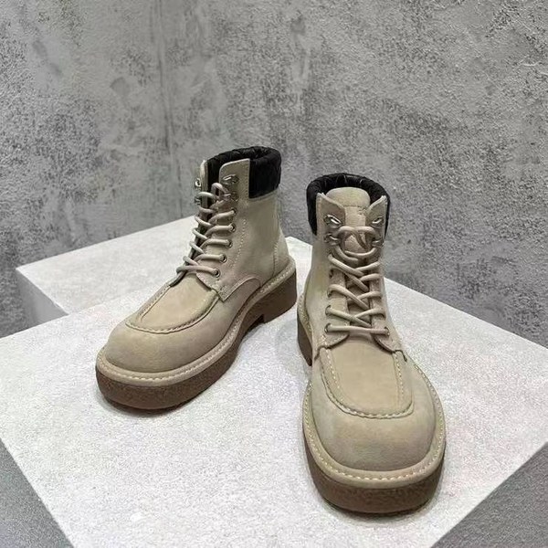 보테가베네타 2024 해독 레이스업 앵클 부츠 신발 스웨이드