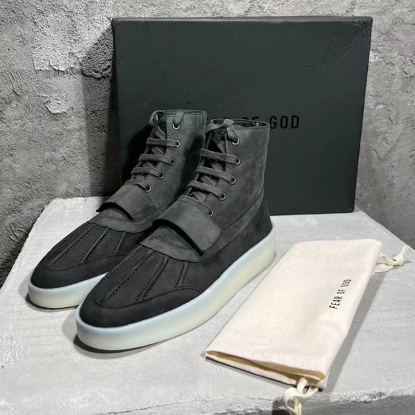 피어오브갓 2021 스웨이드 벨트로 덕 부츠 하이탑 스니커즈