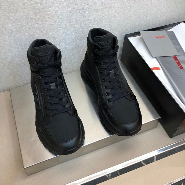 프라다 2021 트라이앵글로고 러버와펜 PRAX 1 하이탑 스니커즈