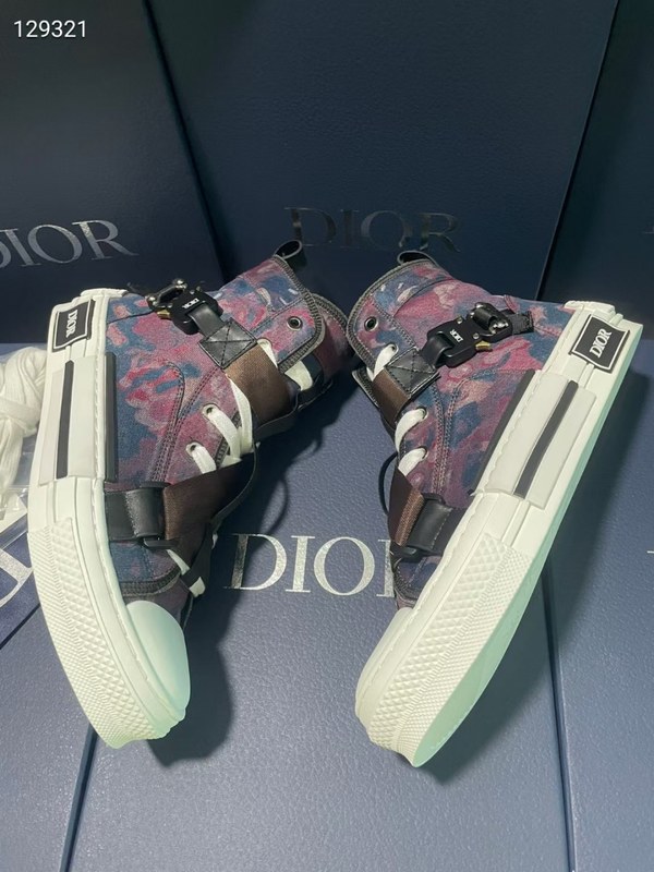 디올 2021 버클 스트랩 카모 플라쥬 하이탑 스니커즈