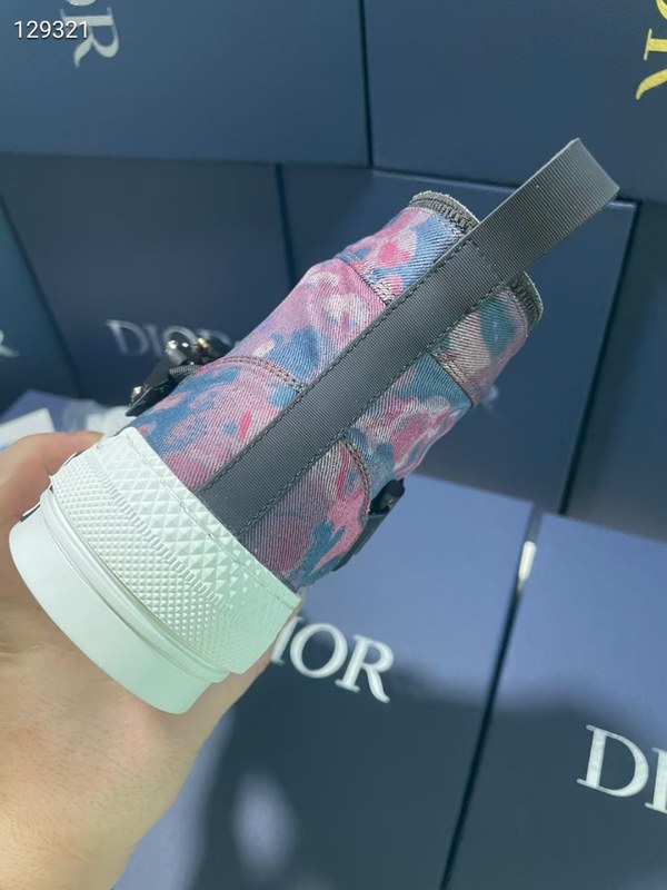 디올 2021 버클 스트랩 카모 플라쥬 하이탑 스니커즈