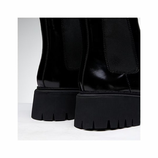 발렌시아가 2021 블랙 스무스 레더 Tractor 20mm 부츠