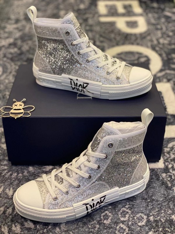 디올 2021 로고 글리터 b23 하이탑 스니커즈