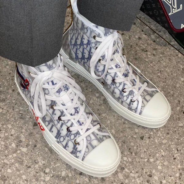 디올 2021 b23 오블리크 카우 하이탑 스니커즈