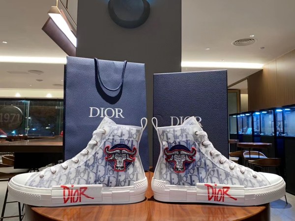 디올 2021 b23 오블리크 카우 하이탑 스니커즈