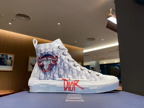 디올 2021 b23 오블리크 카우 하이탑 스니커즈