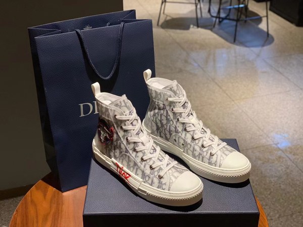 디올 2021 b23 오블리크 카우 하이탑 스니커즈