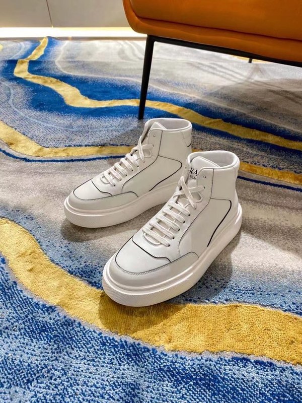 프라다 2021 오버솔 파이핑하이탑 슈즈