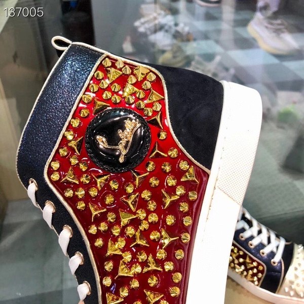 루부탱 2020 멀티컬러 루이 스파이크 하이탑 스니커즈