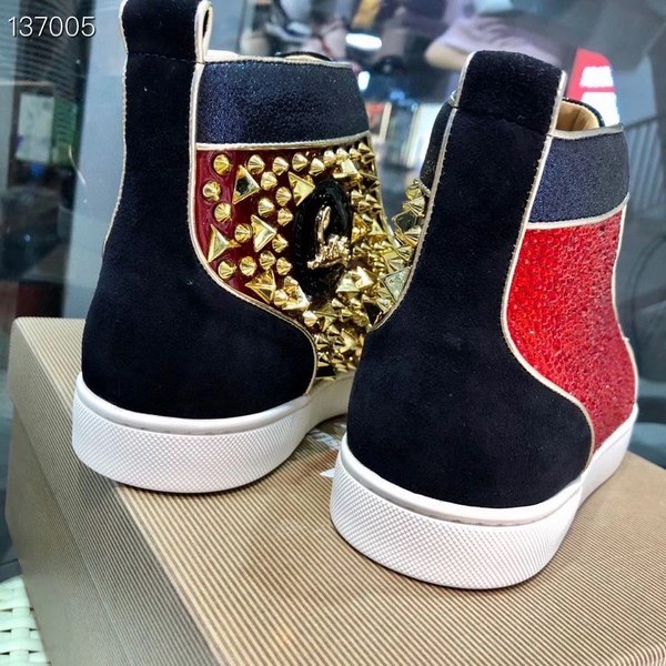 루부탱 2020 멀티컬러 루이 스파이크 하이탑 스니커즈