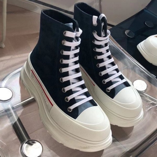 알렉산더맥퀸 2020 트레드 슬릭 하이탑슈즈 블루스웨이드