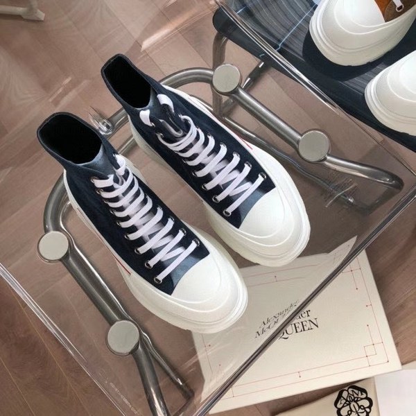 알렉산더맥퀸 2020 트레드 슬릭 하이탑슈즈 블루스웨이드