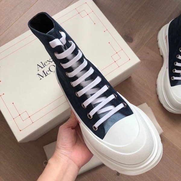 알렉산더맥퀸 2020 트레드 슬릭 하이탑슈즈 블루스웨이드