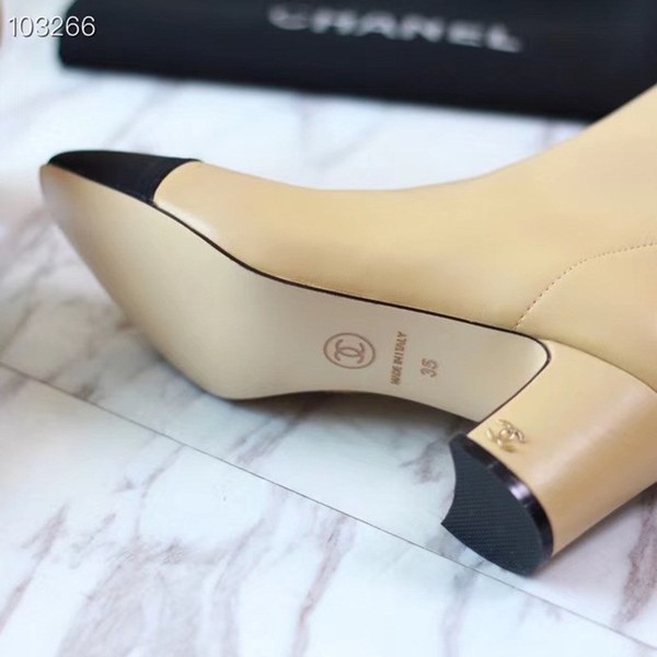 샤넬 앵글부츠 베이지 484543