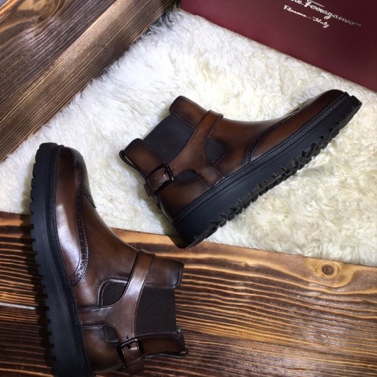 Ferragamo 2020 Mens Leather Boots