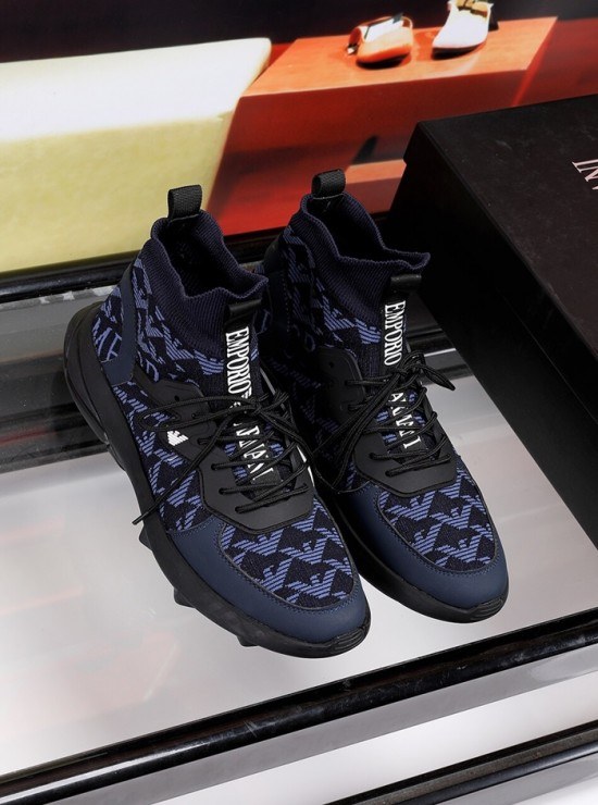 Armani 2020 Mens Knit Boots Sneakers