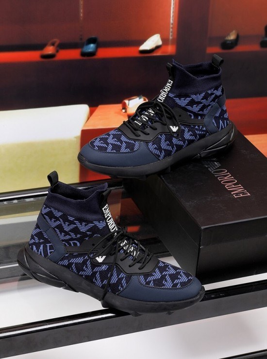 Armani 2020 Mens Knit Boots Sneakers