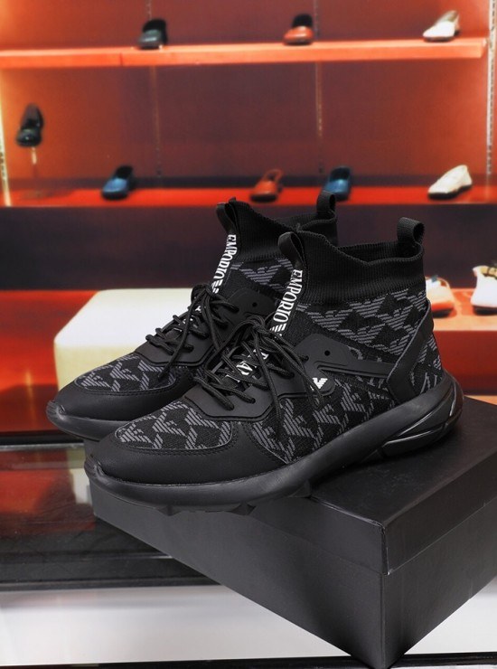 Armani 2020 Mens Knit Boots Sneakers