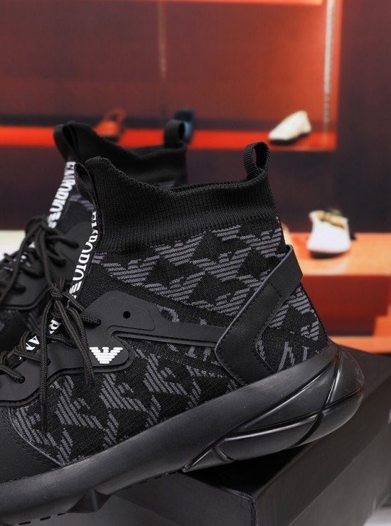 Armani 2020 Mens Knit Boots Sneakers