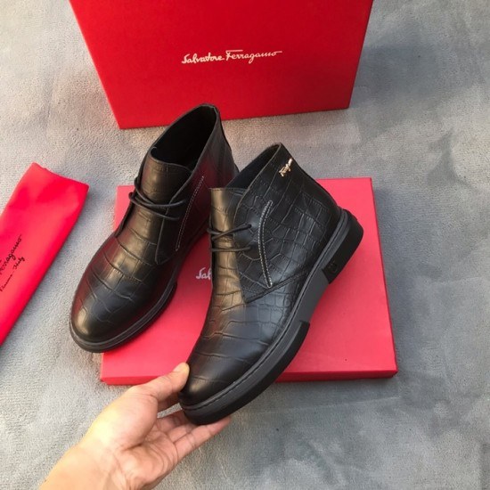 Ferragamo 2020 Mens Leather Boots