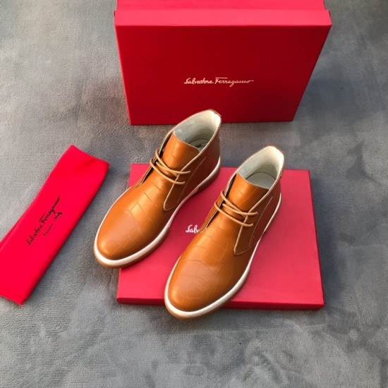 Ferragamo 2020 Mens Leather Boots